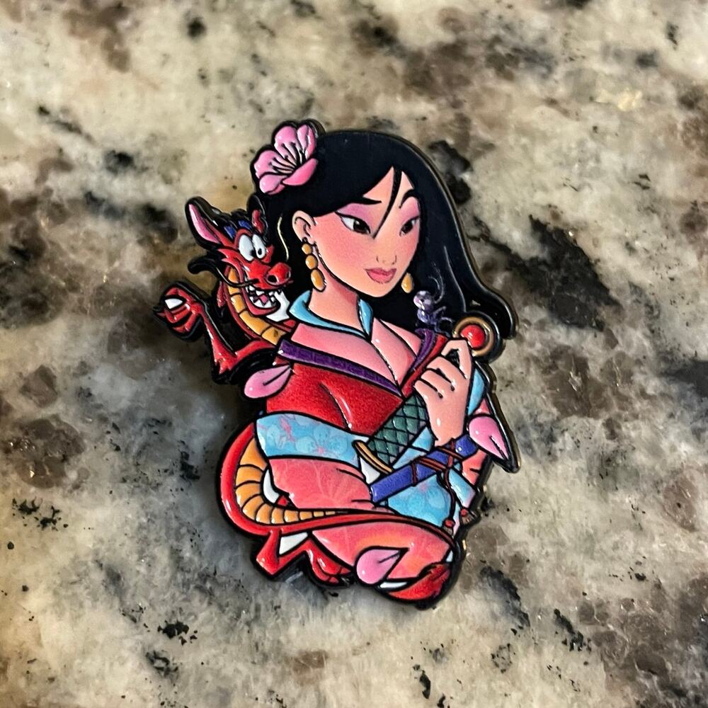 Mulan, Mushu & Cri-kee Metal Enamel Pin